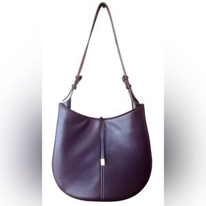 Zara Purple Shoulder Bag with Structured Design